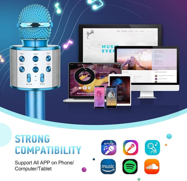 Thumbnail 4 de Karaoke Mikrofon für Kinder 4 Modi ab 3 Jahren