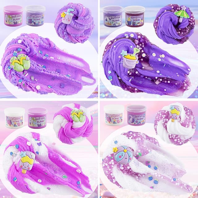 Thumbnail 6 de Gradient Purple Slime Kit 360 ml — 6-pack for parties