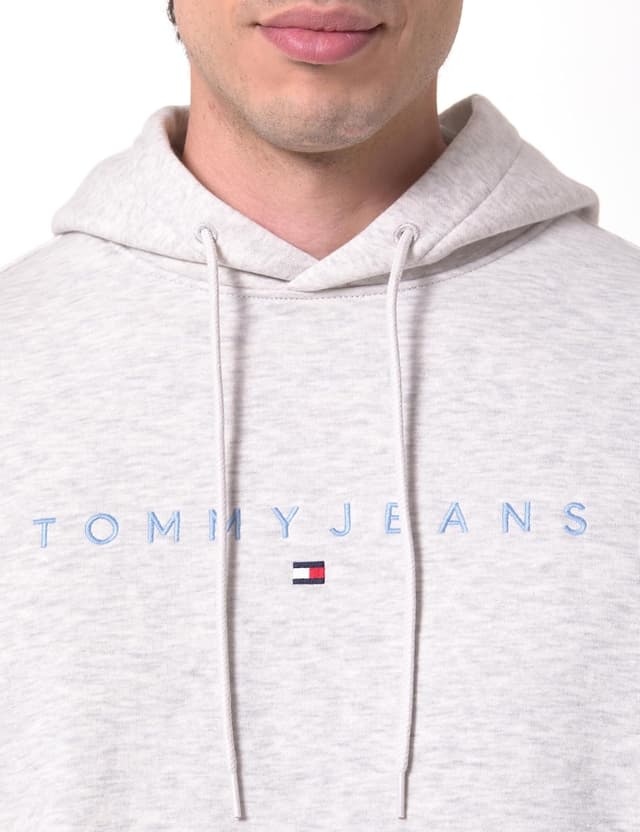 Detalle 2 de Tommy Jeans Uomo felpa Linear Logo con cappuccio