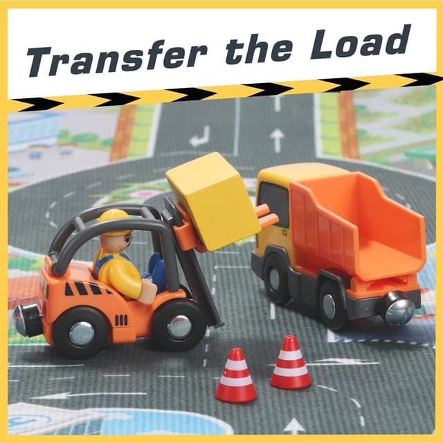 Detalle 1 de Train en bois 12 pièces à traction magnétique