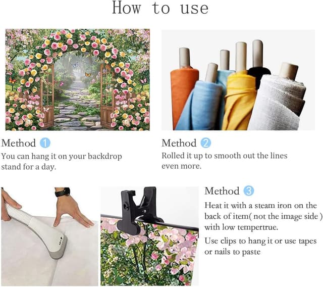 Detalle 2 de Spring Floral Backdrop 7 x 5 ft