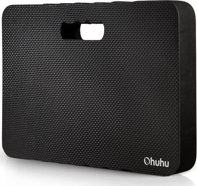 Detalle de Ohuhu Kniekissen Sitzkissen Mehrzweckkissen (43 x 28 x 4 cm) – Premium Knieschoner, Knie-Matte und Sitzunterlage, Schwarz