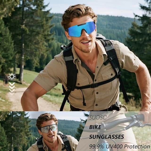 Detalle de suoso photochromic cycling glasses, UV400