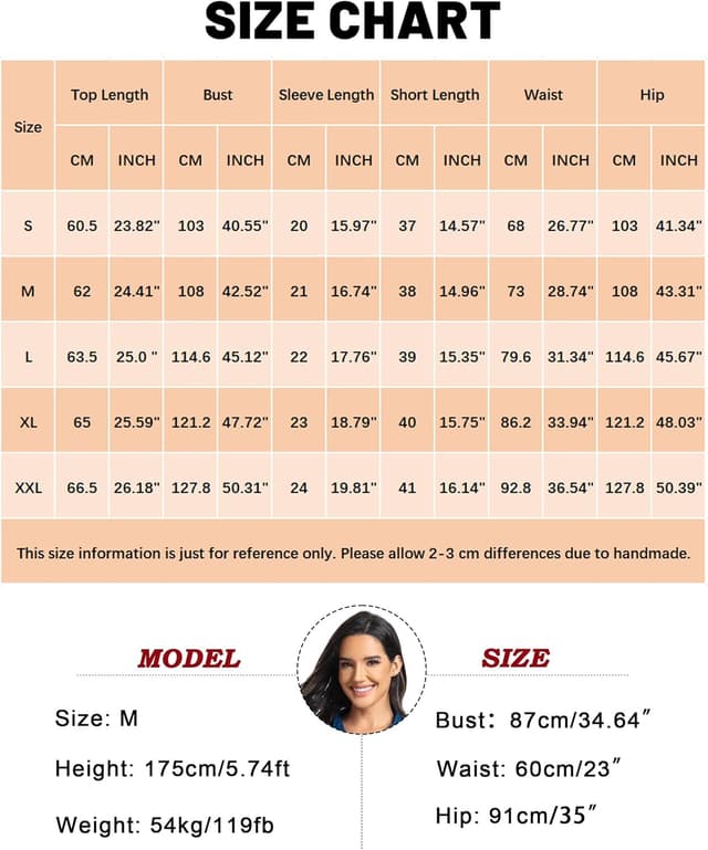 Detalle de Ensemble pyjama femme en coton Lovasy : short + haut col V à manches courtes