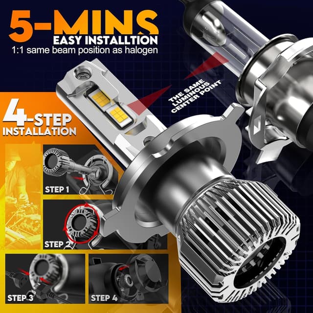 Detalle 1 de WAIXINGREN H4 120W 32,000LM LED headlight bulbs