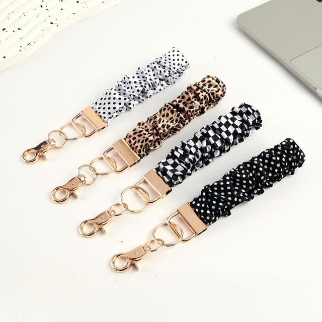 Detalle de Schlüsselanhänger Armband Leopardenmuster mit Band