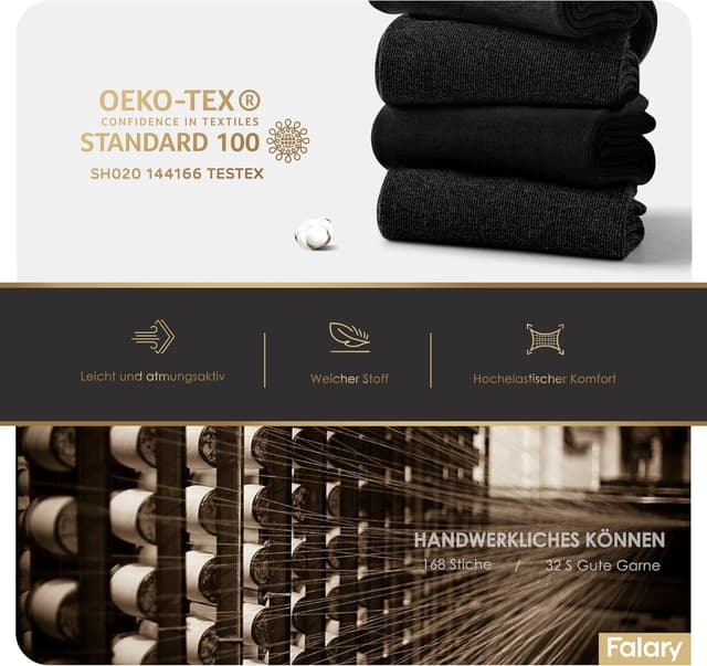 Thumbnail 3 de FALARY 12er-Pack Baumwollsocken für Herren und Damen