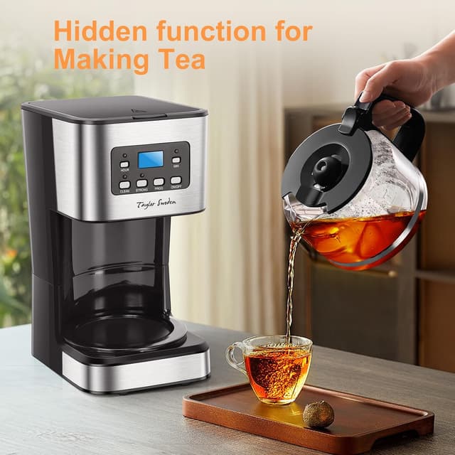 Thumbnail 6 de Taylor Swoden Darcy Kaffeemaschine mit Timer, 950 W, 1,5 l Filterkaffee für bis zu 12 Tassen (schwarz)