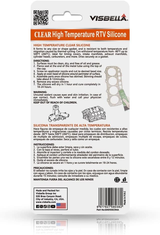 Thumbnail 1 de Visbella Neutral RTV Sellador de Juntas 315 °C