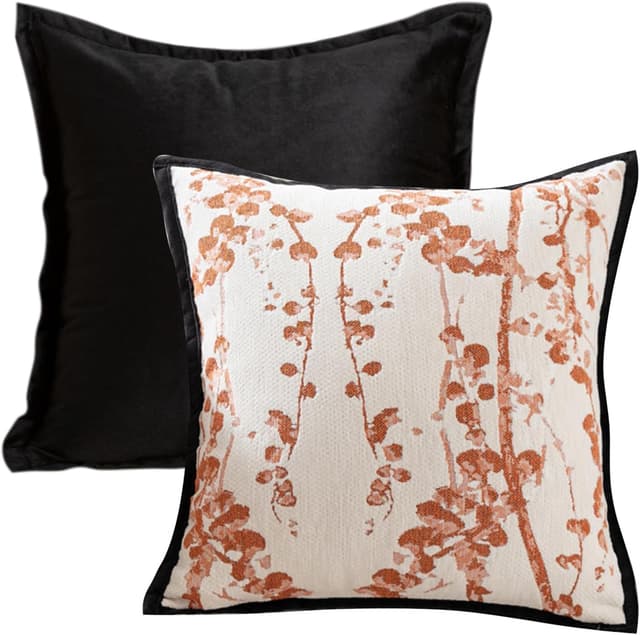 Detalle de Traziewell 45x45cm chenille cushion cover set (2 pack) with invisible zipper