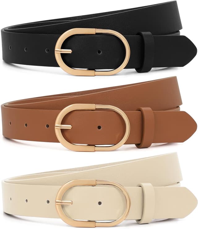 Thumbnail 6 de XZQTIVE 3 Pack Women's Leather Belt 1.3in
