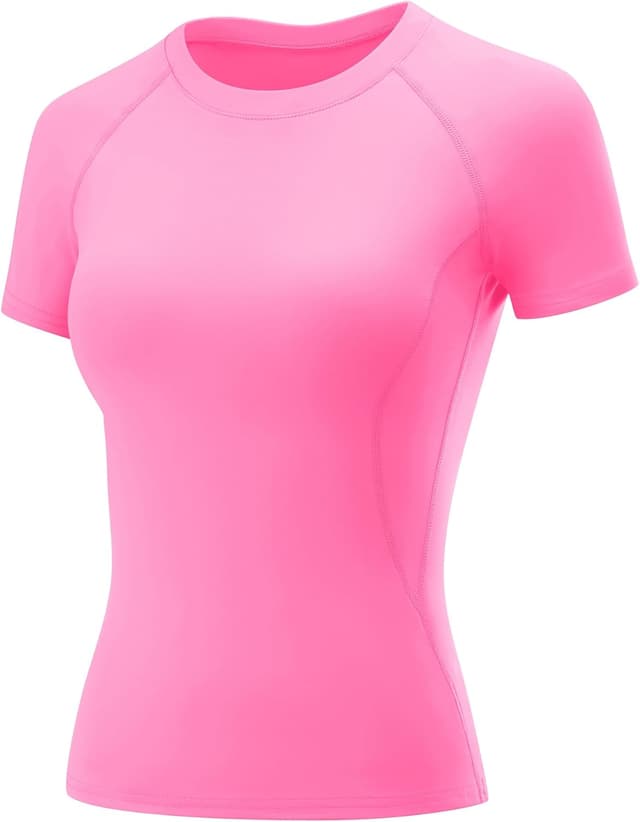 Detalle de Rapbin Women’s Gym Tops: Quick-Dry Short Sleeve Fitness, Running & Yoga T-Shirt