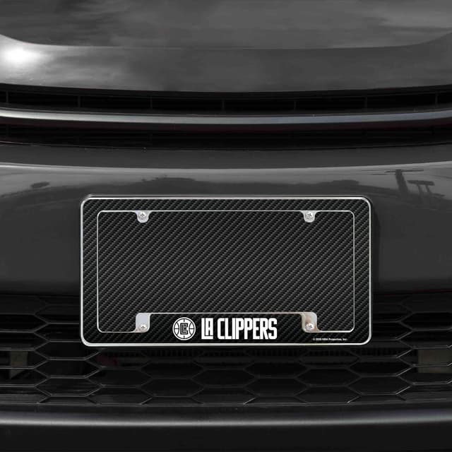 Detalle de Rico Industries NBA Basketball Primary 12" x 6" Chrome All Over License Plate Frame