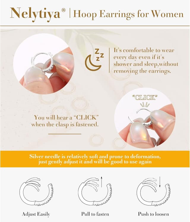 Detalle 2 de Nelytiya 4 Paar Creolen 925 mit 7/8/9/10 mm