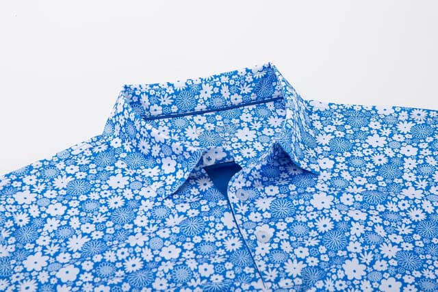 Detalle 2 de Men’s Quick-Dry Golf Shirts (Polyester/Spandex) with UPF 30+ Moisture-Wicking Stretch