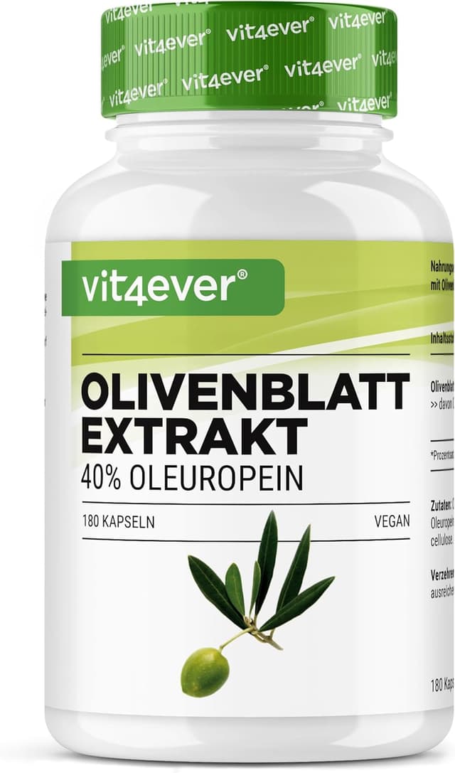 Detalle de vit4ever Olivenblatt Extrakt 750 mg Kapseln 180