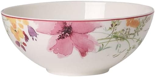 Detalle de Villeroy & Boch Mariefleur Basic Schälchen (Premium-Porzellan), Weiß/Bunt – 13 cm