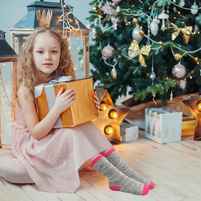 Detalle de Girls’ Cotton Trainer Socks (6 Pairs) – Soft Mid-Calf Sports Socks for Kids 1–13 Years