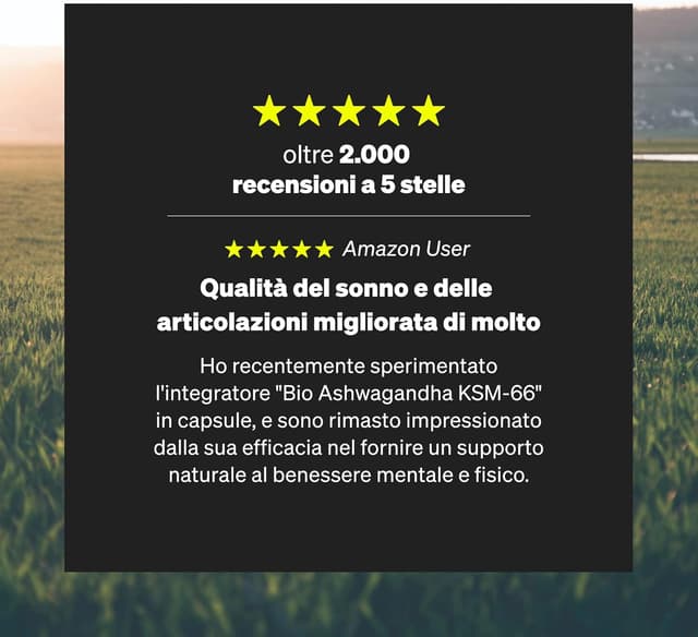 Detalle de Ashwagandha KSM-66 (120 capsule) con magnesio bisglicinato, B6, B12 e vitamina C