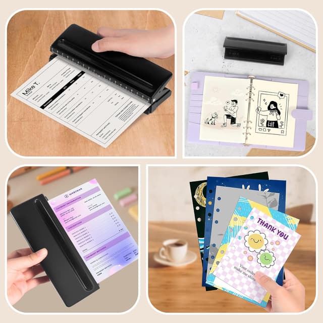 Detalle 2 de WITHYU 6-hole paper punch for A5 A6 A7