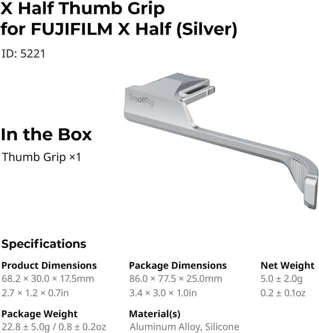 Thumbnail 6 de SMALLRIG X Half 5221 impugnatura 5 g
