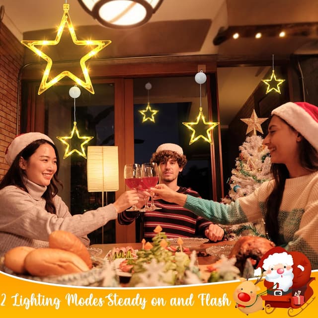 Detalle 2 de BrizLabs Luces de Estrella LED ⭐️ Decoración Exterior y Navidad