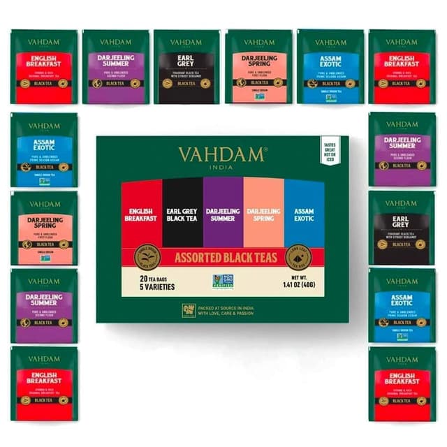 Imagen de VAHDAM Sortierte Schwarze Teebeutel Probierbox 20 Stück 🍵 en OfertitasTOP