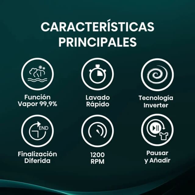 Thumbnail 1 de Hisense WF1G7021BW Lavadora 7 kg 1.200 rpm Clase B 🧺