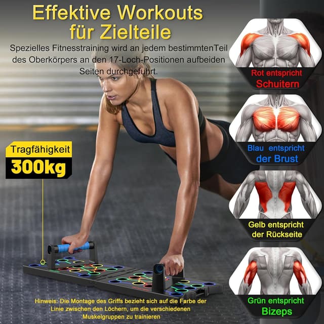 Thumbnail 3 de Faltbares Liegestützbrett 24‑in‑1 für Oberkörpertraining