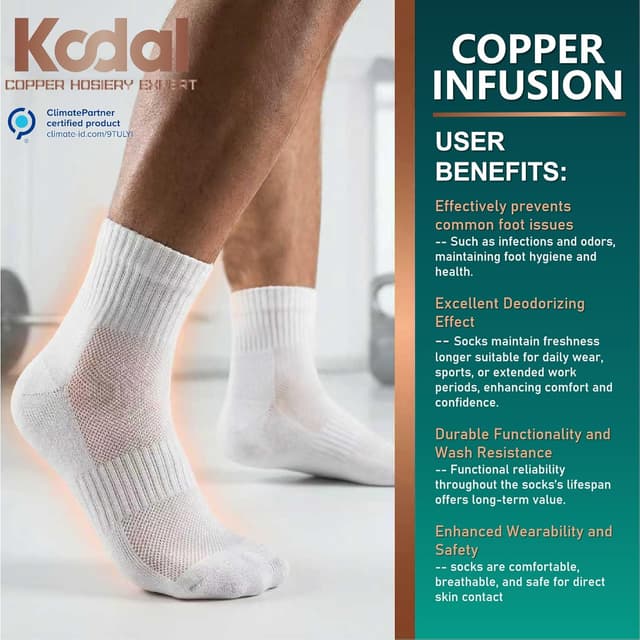 Detalle de Kodal Copper Ankle Socks 4/5 pairs