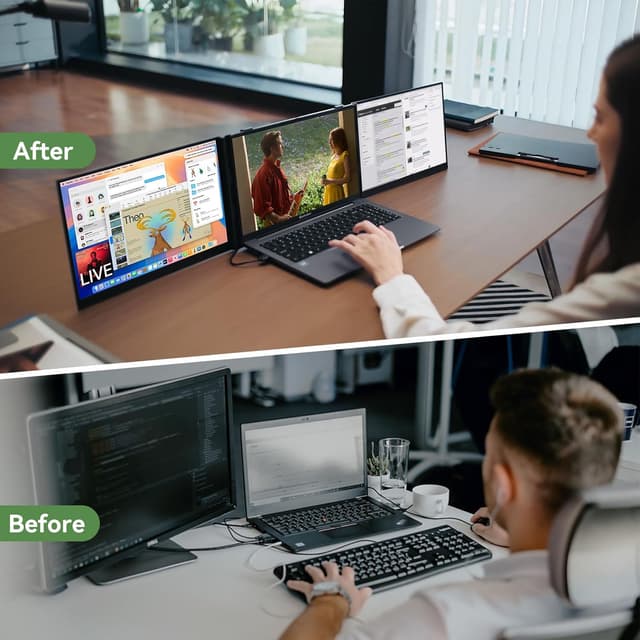 Detalle 2 de Blackview DCM8 Dual 15.6" FHD IPS portable laptop screen extender (Ultra-thin 4.5mm, 1kg)