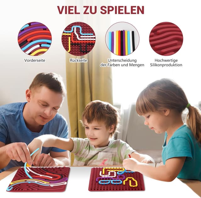 Detalle de InemzTal Montessori Sensorik-Spielzeug mit 11 Zählstangen und Reisetaschen (ab 3+)