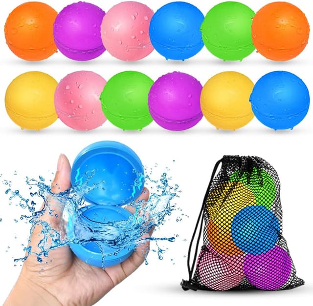 Detalle de Reusable Water Balloons 12-Pack 1000+ Uses