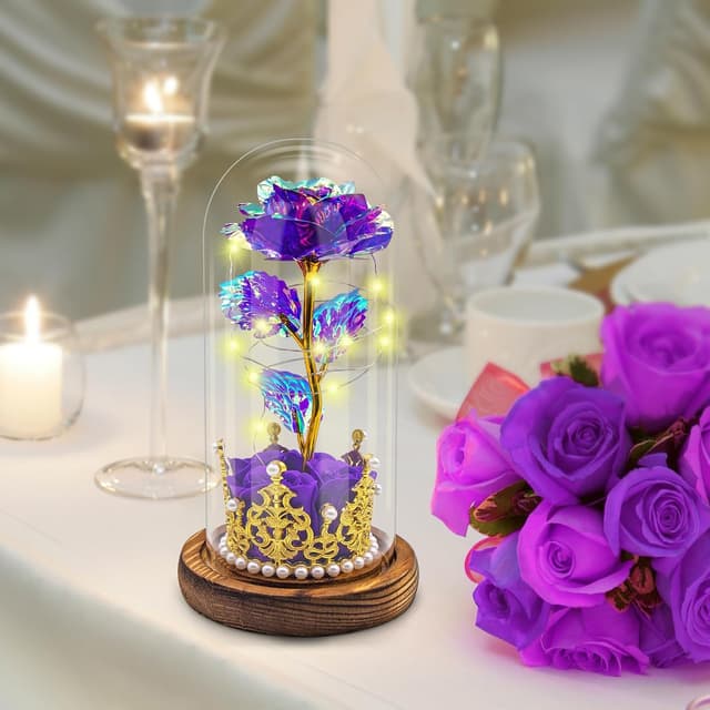 Thumbnail 2 de Hemiro Rose éternelle dans un verre