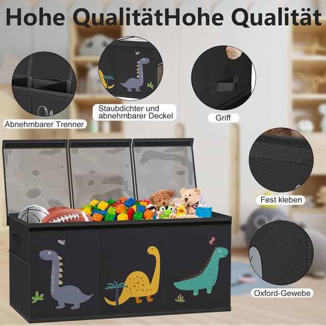 Detalle de Spielzeugkiste 96 x 34 x 39 cm faltbar