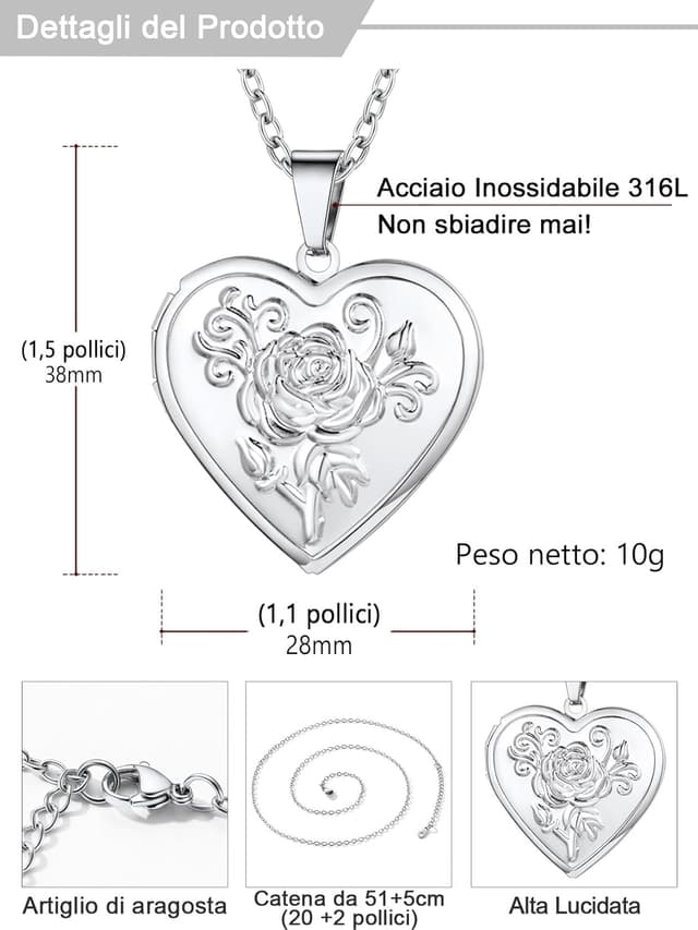 Thumbnail 4 de U7 Collana Personalizzata 38×28 mm