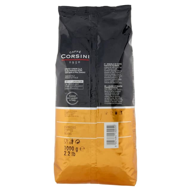 Detalle de Caffè Corsini in Grani Espresso (1 kg) – Bohnenmischung für intensiven, cremigen Espresso