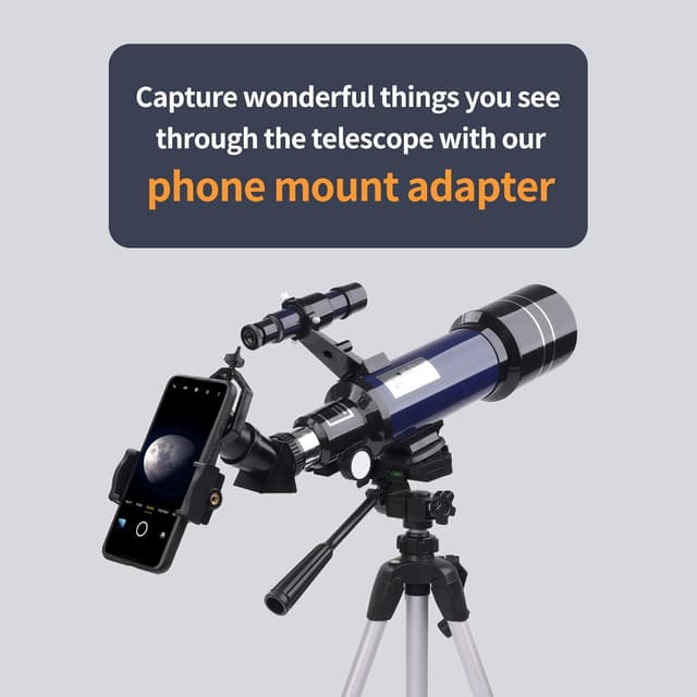 Detalle de BEBANG 200X Pro 400/70 telescope for astronomy