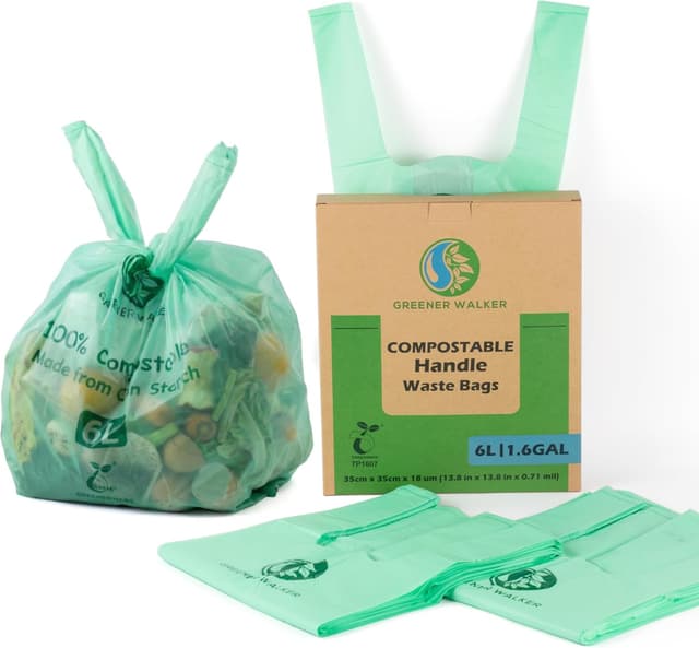 Detalle de Greener Walker Compostable Tie Handles 6L Liners