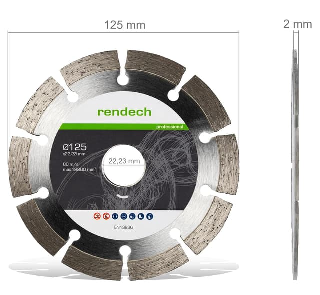 Thumbnail 2 de Disque diamant 125 mm rendech pour tronçonnage