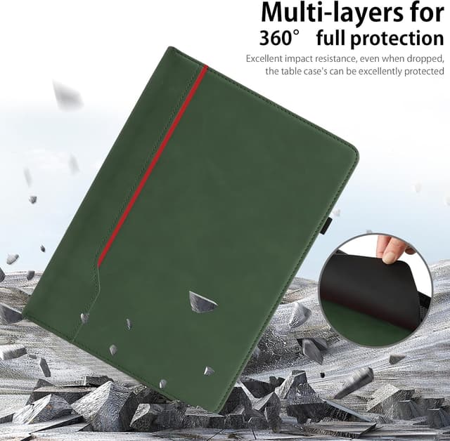Detalle de AsWant Hülle für Huawei MediaPad M5 / M5 Pro (10,8 Zoll) – ultradünnes PU Leder mit Stand und TPU-Innenschutz, grün