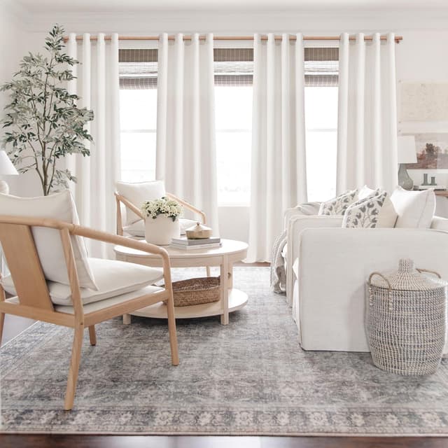 Thumbnail 5 de MRTREES Rideau Voilage Fenêtre 140x215 Ivoire Blanc