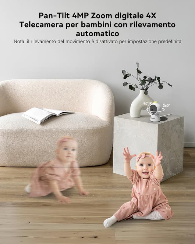 Detalle 1 de COCOCAM 2K Baby Monitor 4 MP con WiFi 2.4/5