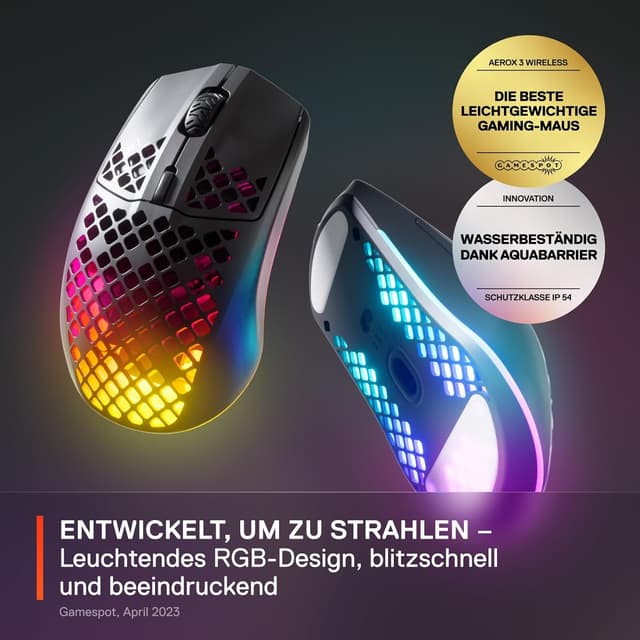 Thumbnail 2 de SteelSeries Aerox 3 Wireless Maus