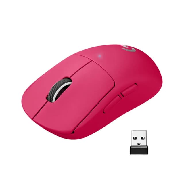 Detalle de Logitech Pro X Superlight ratón gaming 63 g 25.600 DPI rosa