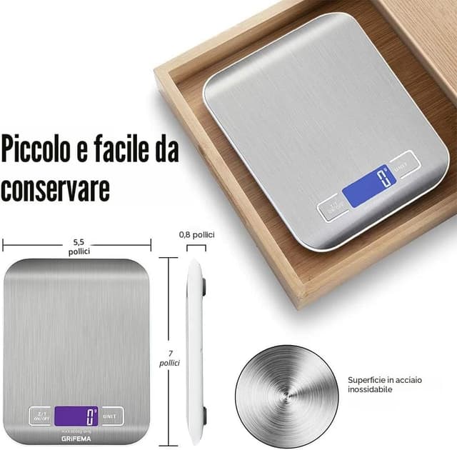 Thumbnail 5 de GRIFEMA GA2002 bilancia da cucina 5 kg ⚖