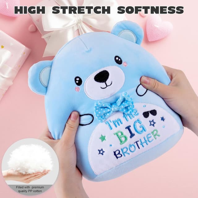 Detalle de CozDazz Big Brother Bear 8-inch Blue Plush Teddy (I’m the Big Brother) stuffed gift