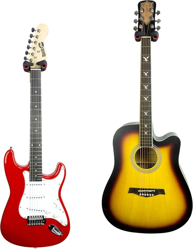 Thumbnail 1 de RockJam Colgador pared para guitarra con brazos acolchados, paquete doble 🎸