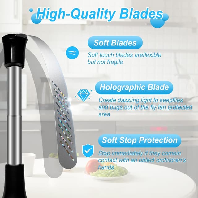 Thumbnail 6 de Set da 2 ventilatori repellente per mosche e zanzare portatile, pieghevole e da appendere