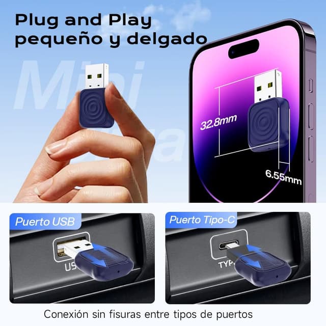 Thumbnail 2 de Carlinkit Mini Ultra Adaptador CarPlay inalámbrico